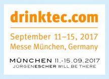 Logo Drinktec 2017 München 11.-15.09.2017 Jürgen Escher will be there